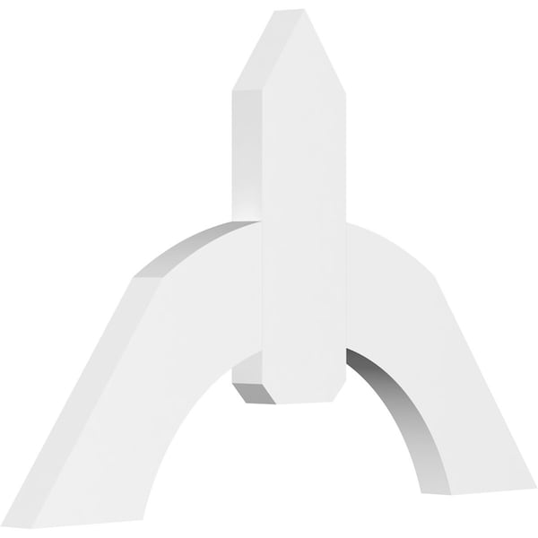 Ekena Millwork Archdale Architectural Grade PVC Gable Bracket, 36"W x 24"H x 2"D x 6"F, 16/12 Pitch GBP036X24X0206ARC00 - main